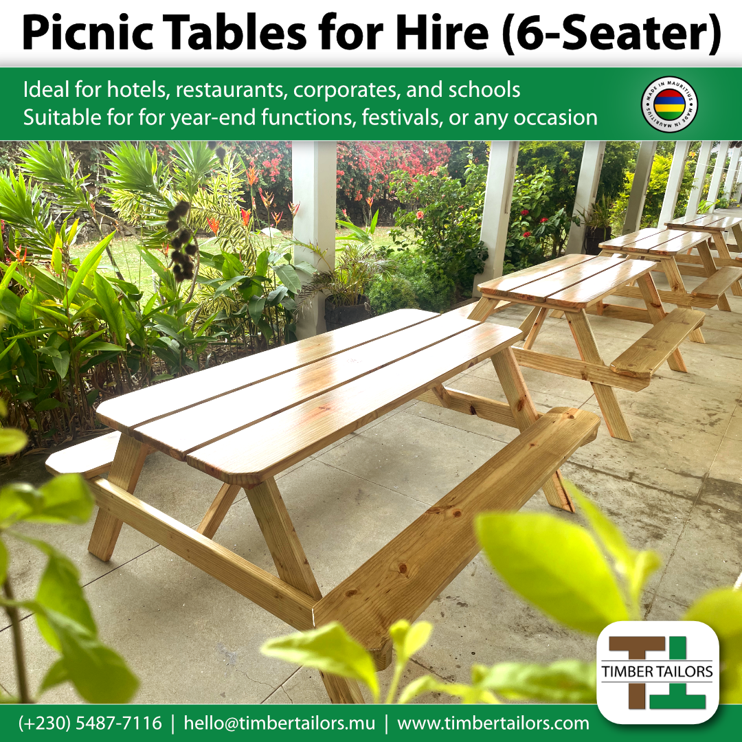 Timber Tailors Picnic Tables Hire